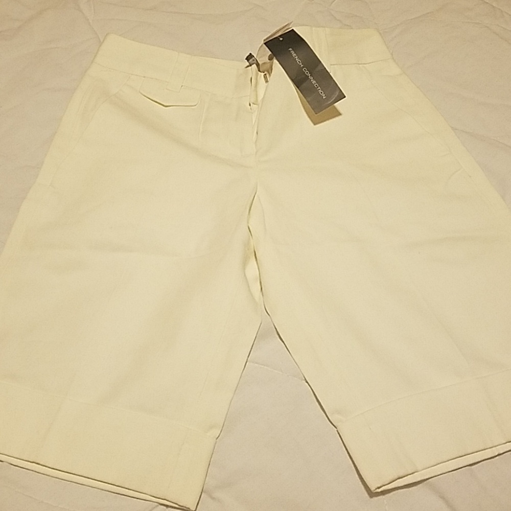 French connection capri white pants
